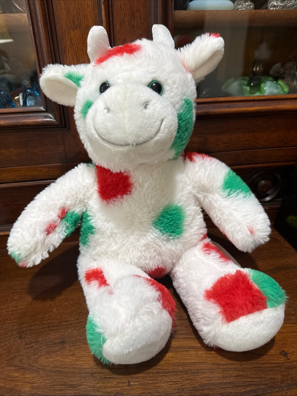 Build A Bear “Mooey” Holiday Christmas Cow Plush Stuffed Animal 16”